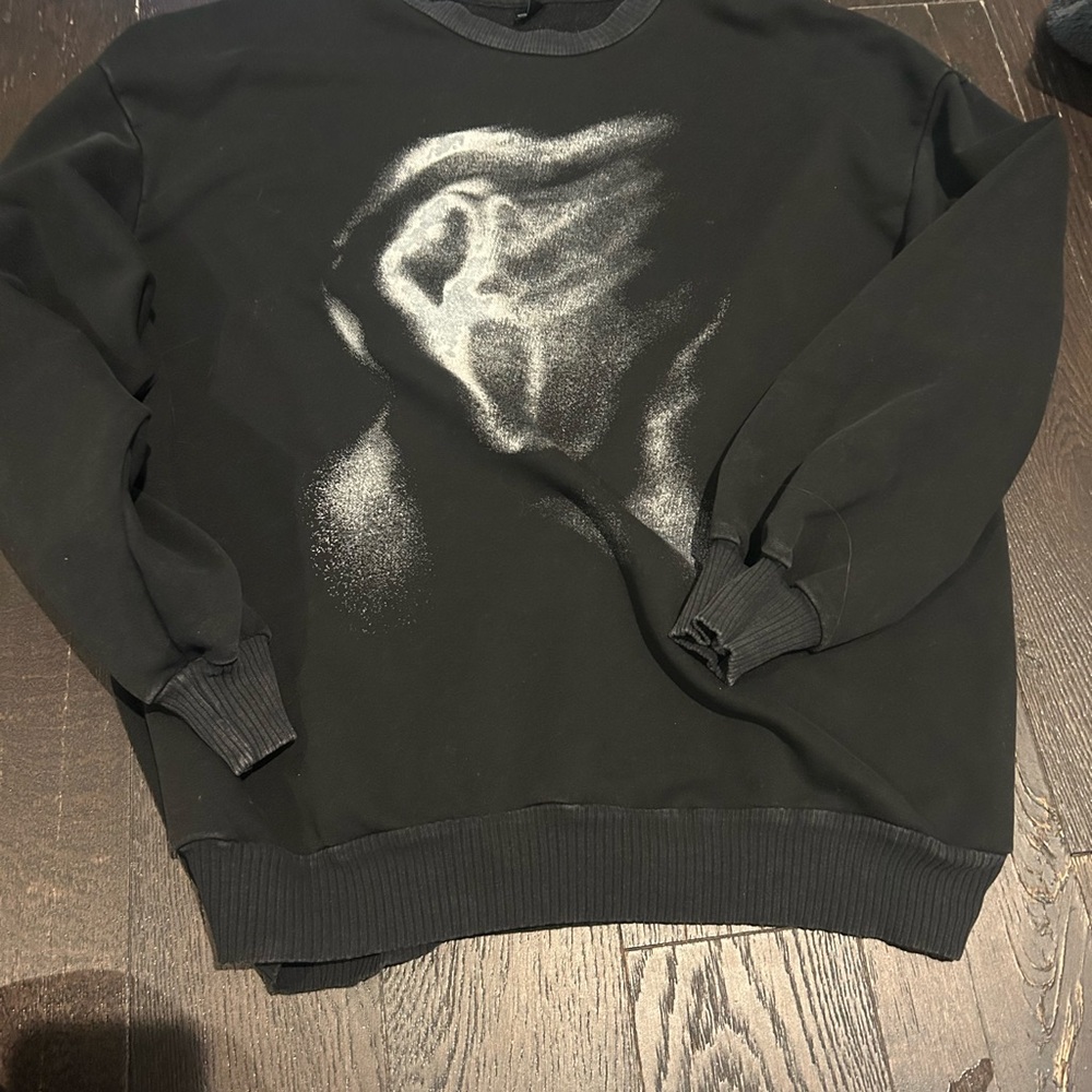 Black Graphic Men's Sweater